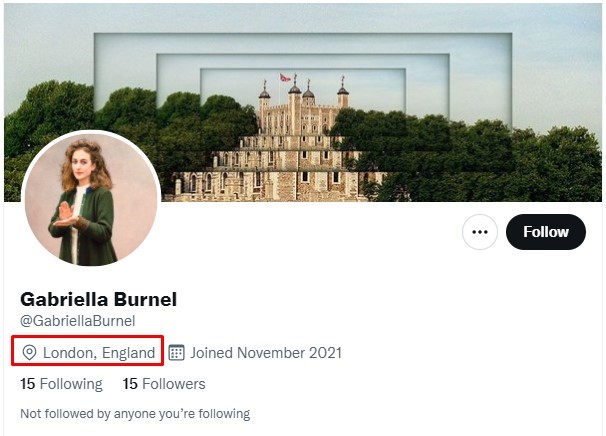 Gabriella Burnel's twitter handle