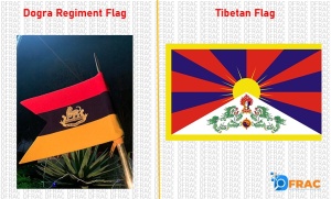 Flag of Dogra Regiment and Tibetan Flag
