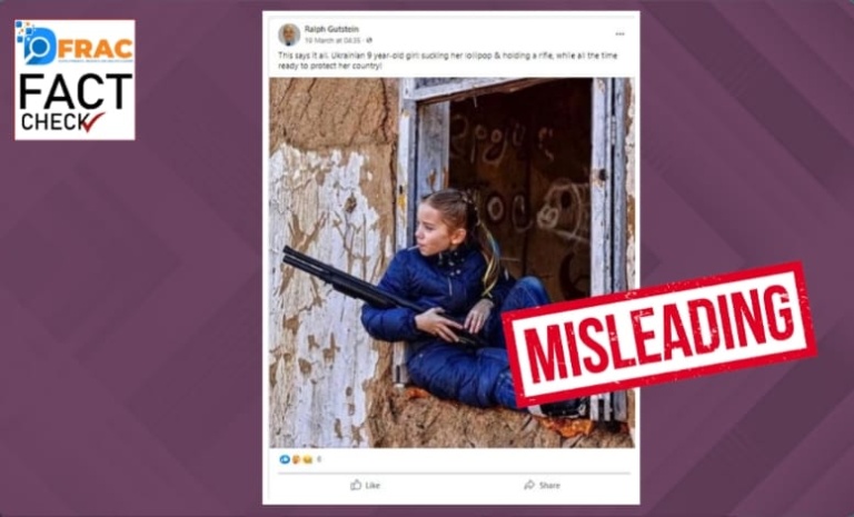 Fact Check : Did the 9 year old Ukrainian girl holding gun to fight with Russian force?