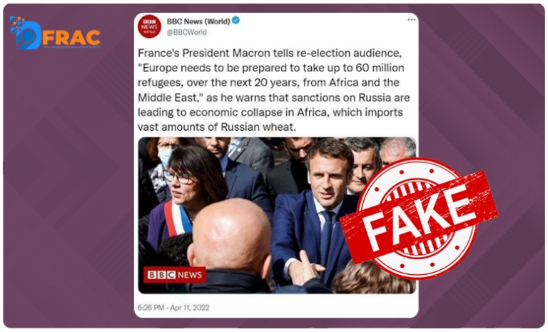 Fact Check: Did French President Emmanuel Macron say sanctions on Russia will bring 60 million refugees to Europe?