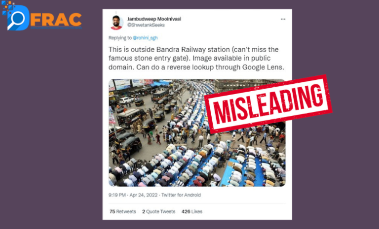 Fact Check: Are People Offering Namaz outside Bandra Station On The Eve Of Eid?