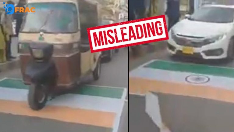 Fact Check: Are the people driving over the India Flag on the streets of Tamil Nadu?