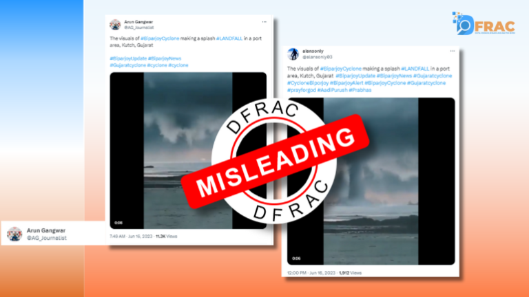 CJI video of Tornado misleadingly claimed as of Cyclone Biparjoy- Read Fact Check