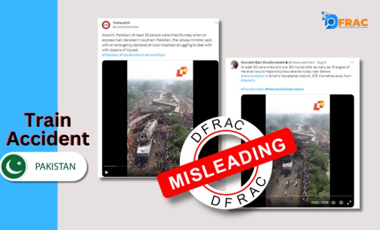 Fact Check Featured Image on Pakistan train derailed video