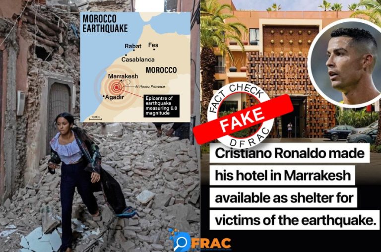 Fact Check: Has Cristiano Ronaldo opened his hotel for Earthquake Victims to take refuge?