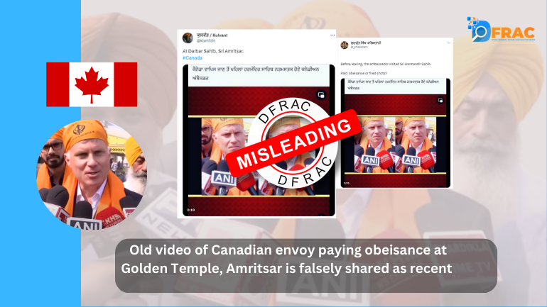 Old video shows Canadian Envoy paying obeisance at Golden Temple, Amritsar resurfaces as Recent