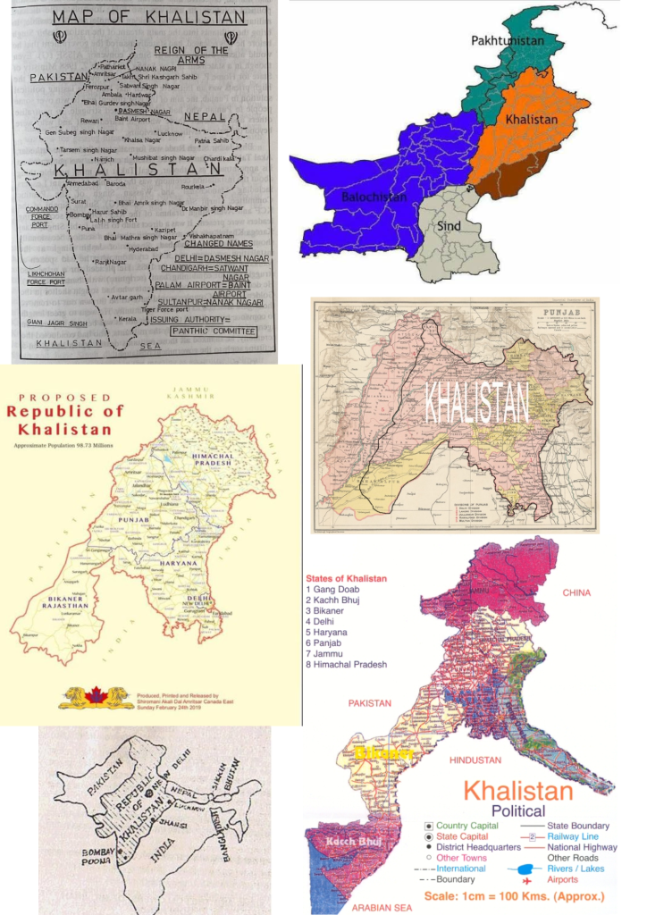 maps of khalistan