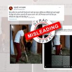 One video is going viral on social media with the claim Muslim guy is beating a Hindu temple priest. In the video, we can see that a man is getting beaten with a cricket bat.