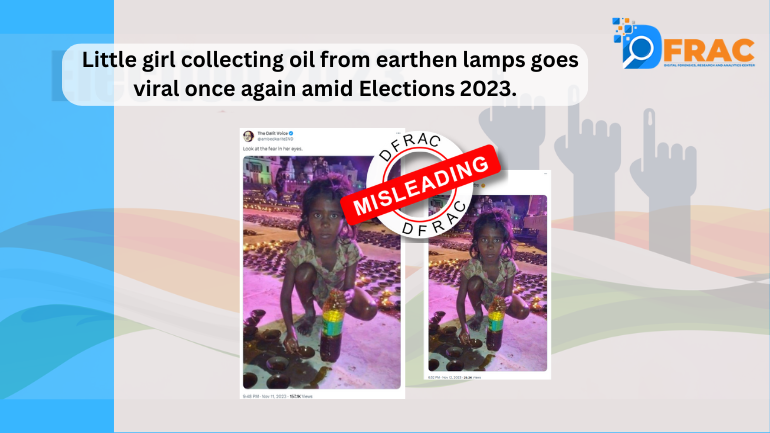 Little Girl collecting oil from Earthen Lamps goes Viral once again Amid Elections in 2023.
