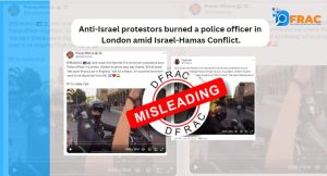 Anti-Israel protestors burned a police officer in London amid the Israel-Hamas Conflict.
