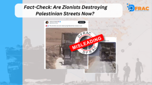 Are Zionists Destroying Palestine Streets Now?