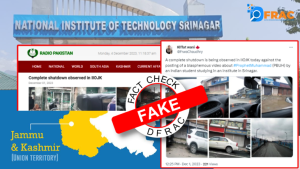 Fake claim about Kashmir Shutdown peddled after NIT Srinagar Row