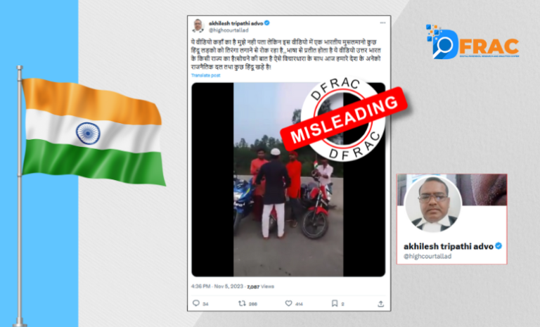 Muslim man stopped Hindus from putting tricolor on bike? Know the truth of viral video