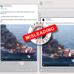 2021 Video of explosion falsely shared with recent news of US cargo ship.