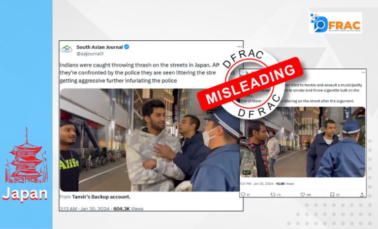 Did Japan Police catch Indians throwing garbage on the road?, read, fact-check