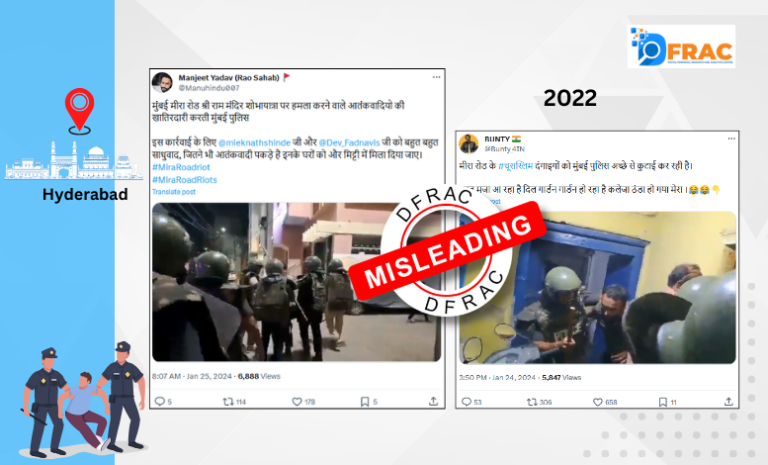 DFRAC Fact-Check: Video of Hyderabad Police action viral as Mumbai Police