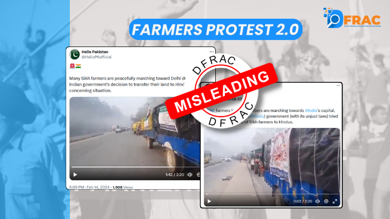 Pak Handles Shared Misleading Claim Relating to Ongoing Farmers Protest 2.0. Here's the Reality