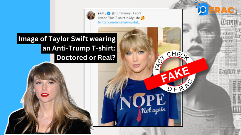 Photo of Taylor Swift in anti-Trump shirt is doctored