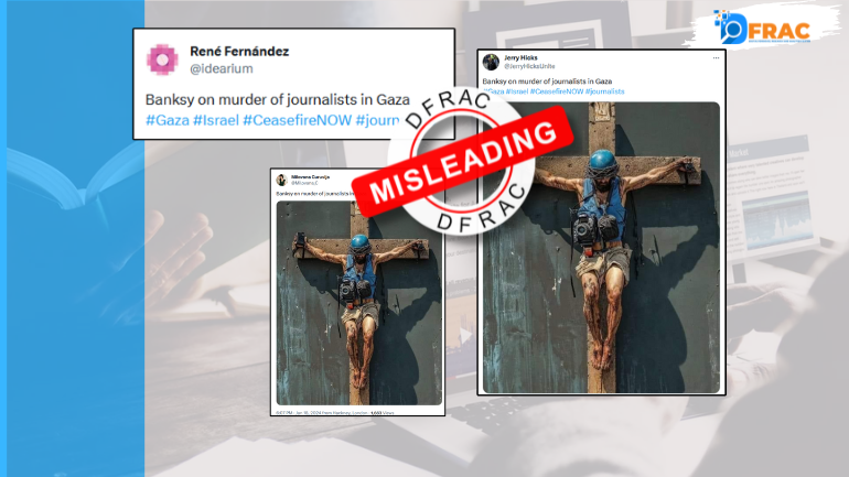 Image depicting Journalist Crucified, artwork by Banksy or any other?