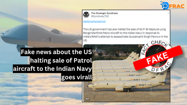 Fake news about the US halting sale of Patrol aircraft to Indian Navy goes viral