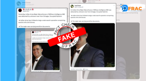 Fake news of abducting Indian Army Major goes viral