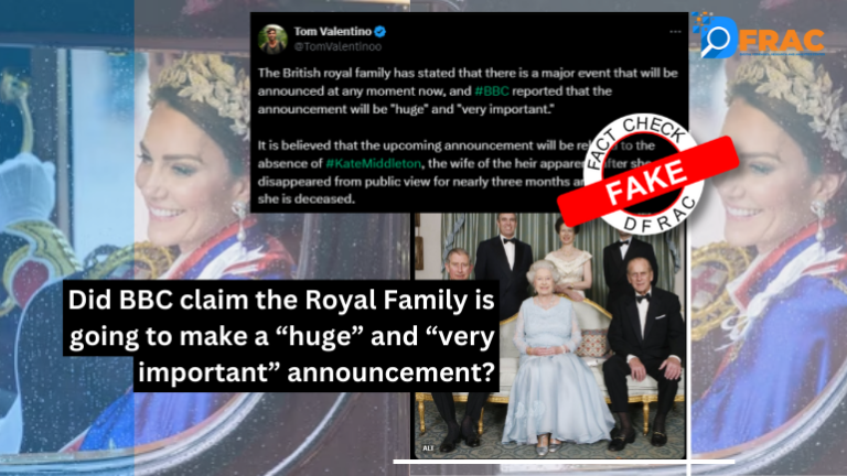 Fact Check: Did BBC claim the Royal Family is going to make a “huge” and “very important” announcement? Find out here!  