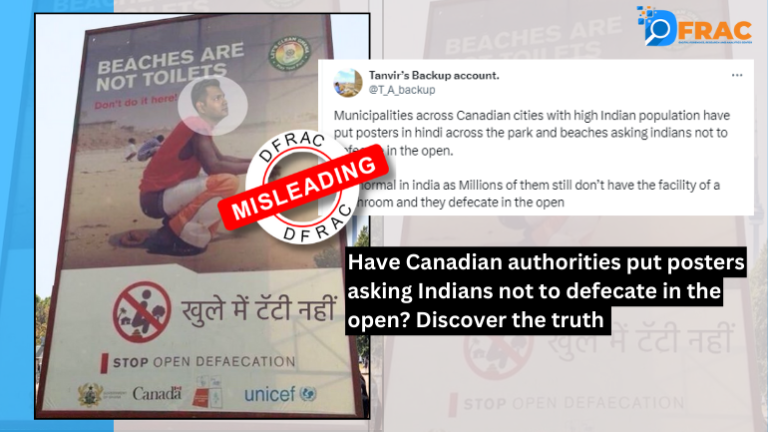 Has Canadian authorities put posters asking Indians not to defecate in the open? Discover the truth