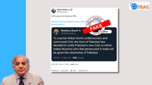 Fake screenshot of Pak PM's X Post went viral amid CAA