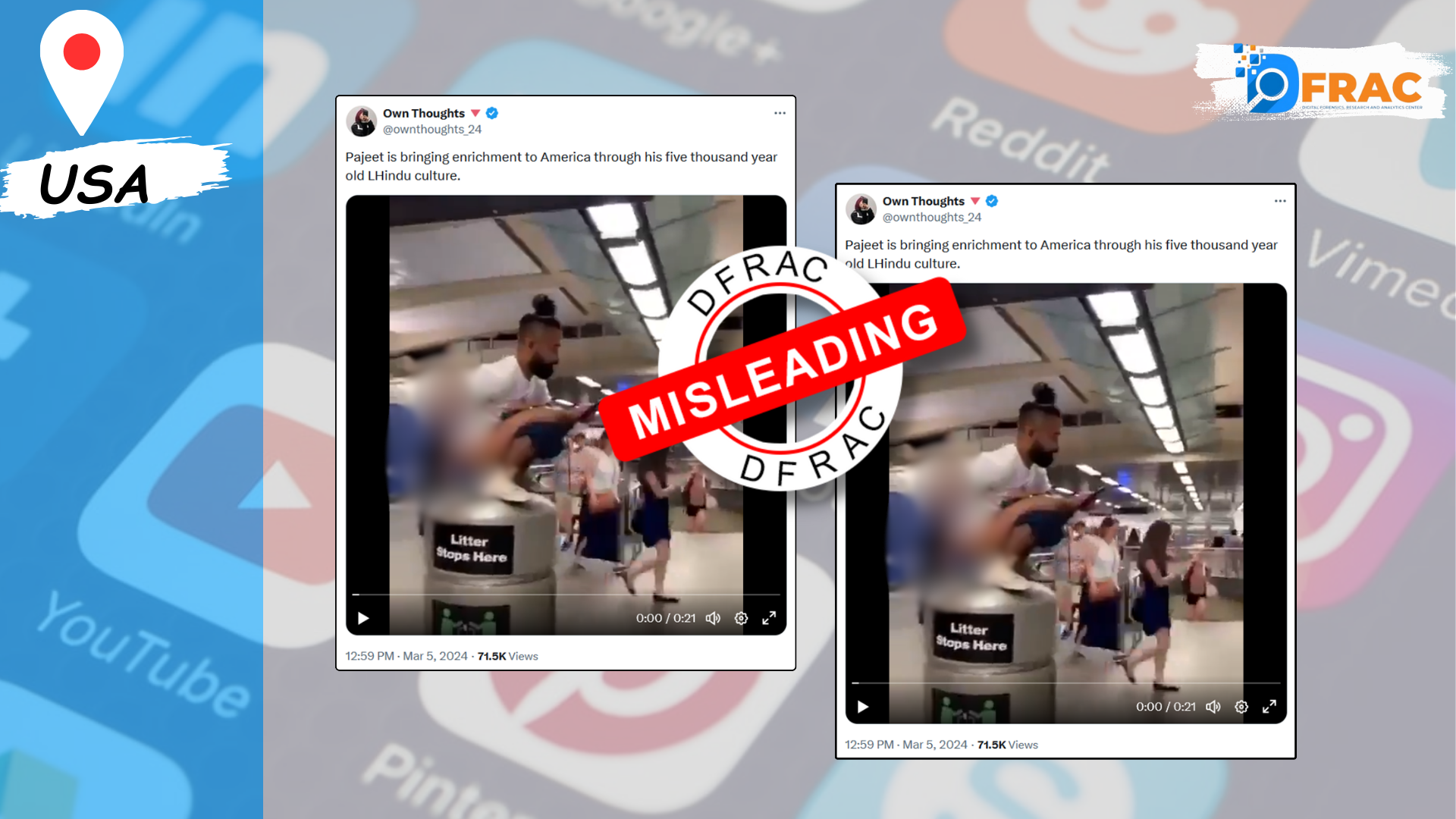 : Defecating Man on Subway Premises is not a Hindu from India?