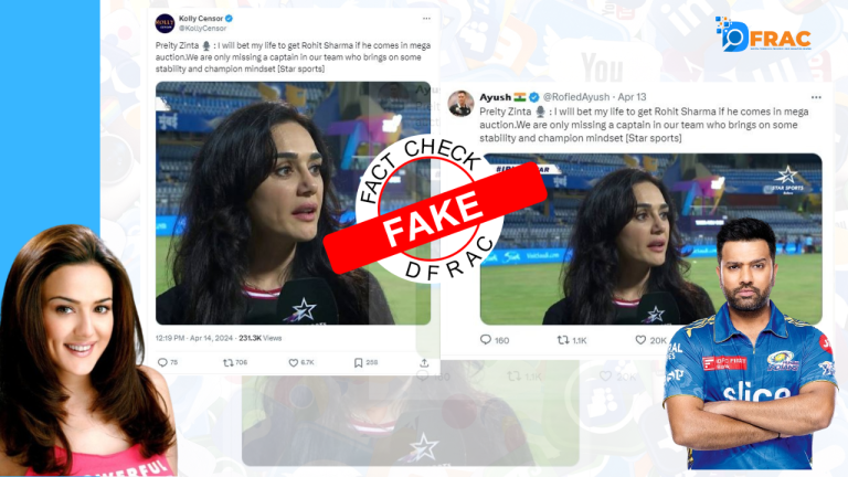 fake news goes viral in the name of Preity Zinta