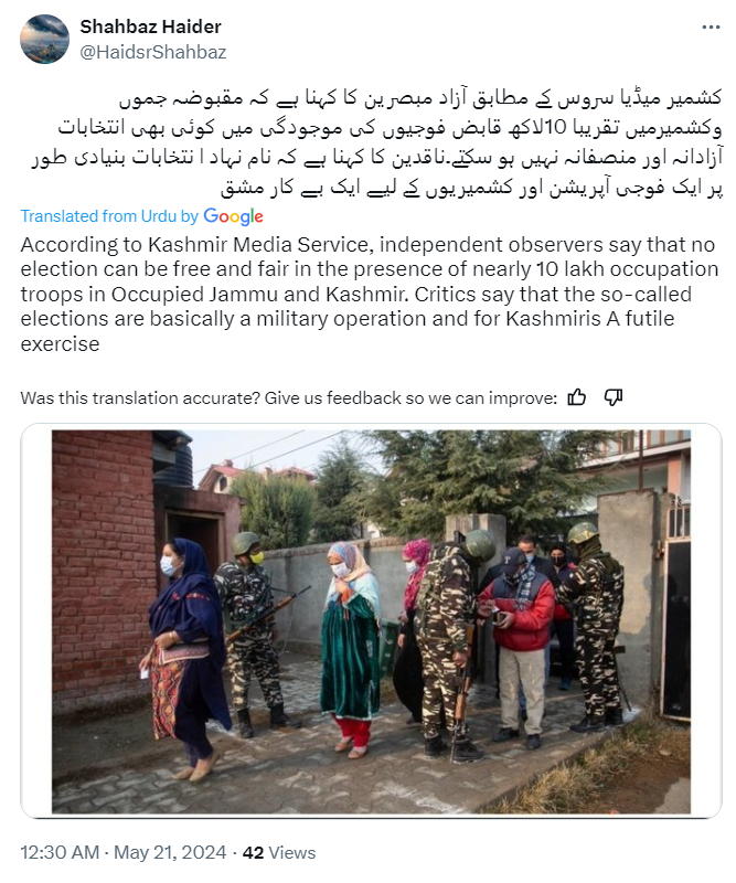 Fact Check: Pakistani Media and Social Media User's fake Claims about Kashmir Elections goes viral. 

