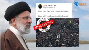 Old funeral procession pictures falsely linked with Late Iranian President Ebrahim Raisi