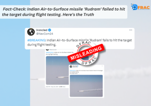 Indian Air-to-Surface missile 'Rudram' failed to hit the target during flight testing