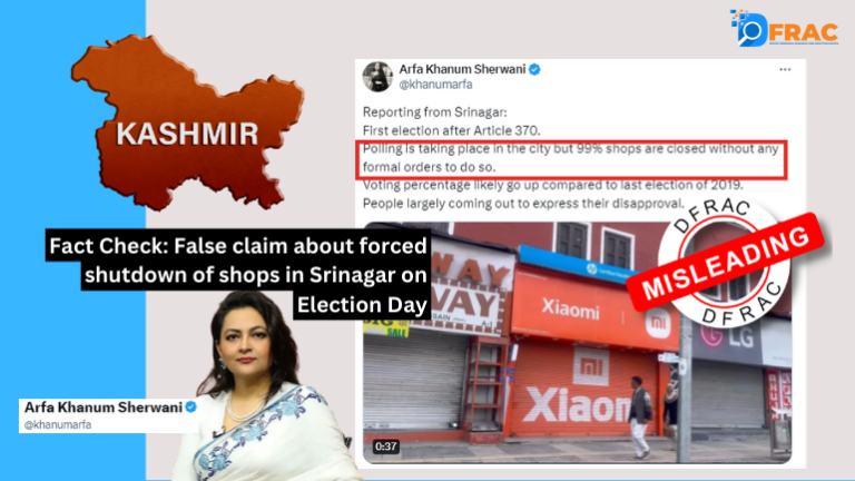 Fact Check: False claim about forced shutdown of shops in Srinagar on Election Day