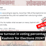 A low turnout in voting percentage in Kashmir for Elections 2024?