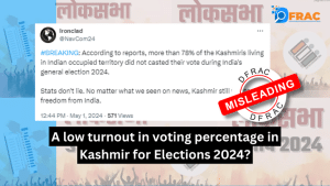 A low turnout in voting percentage in Kashmir for Elections 2024?