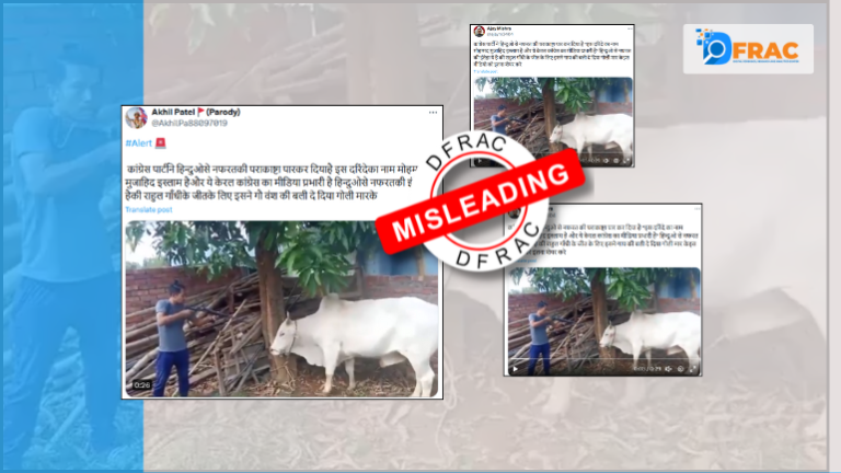 Video showing Cow shot in head falsely associated with Congress and Rahul Gandhi's Victory