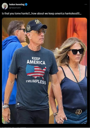 The Truth Behind Viral Tom Hanks 'Keep America Trumpless' T-Shirt Claim. Read the Fact Check