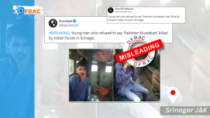 Did Indian forces killed a young man for refusing to say Pakistan Murdabad?