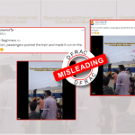Video went viral alleging that Passengers pushed the train to run on Track