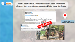 Have 10 Indian soldiers been confirmed dead in the recent Reasi bus attack?