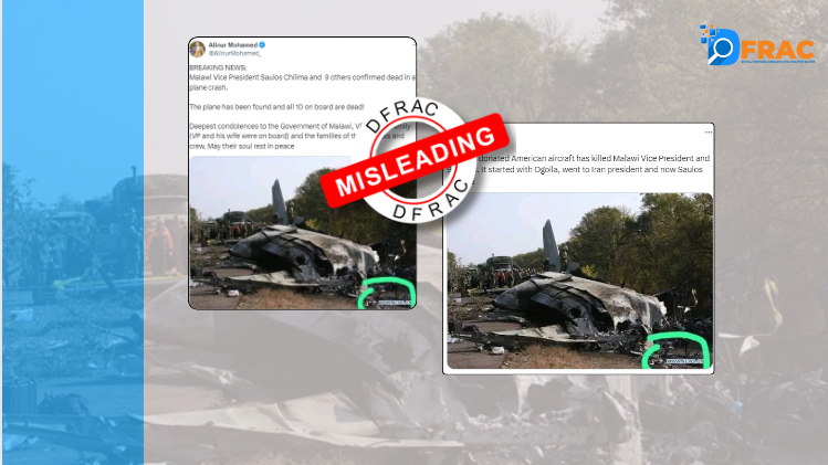 Old Image from 2020 falsely linked with Malawian Vice Prez Plane Crash.