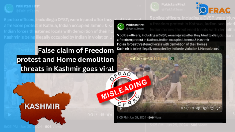 False claim of Freedom protest and Home demolition threats in Kashmir goes viral