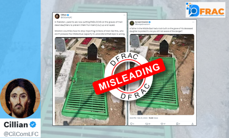 Fact Check: Father did not put locks on daughter’s grave to protect her from rape, misleading claim goes viral.