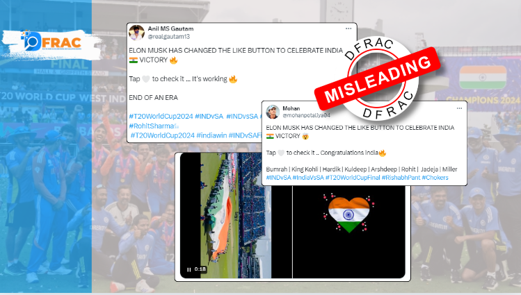 Has Elon Musk changed the Like button to celebrate Team India’s victory?