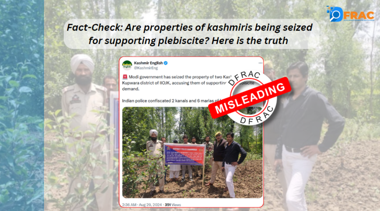 Fact-Check: Are properties of kashmiris being seized for supporting plebiscite? Here is the truth