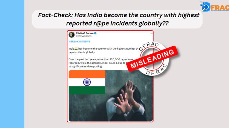 Has India become the country with highest reported r@pe incidents globally??