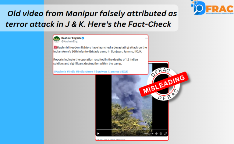 Old video falsely attributed as terror attack in J & K