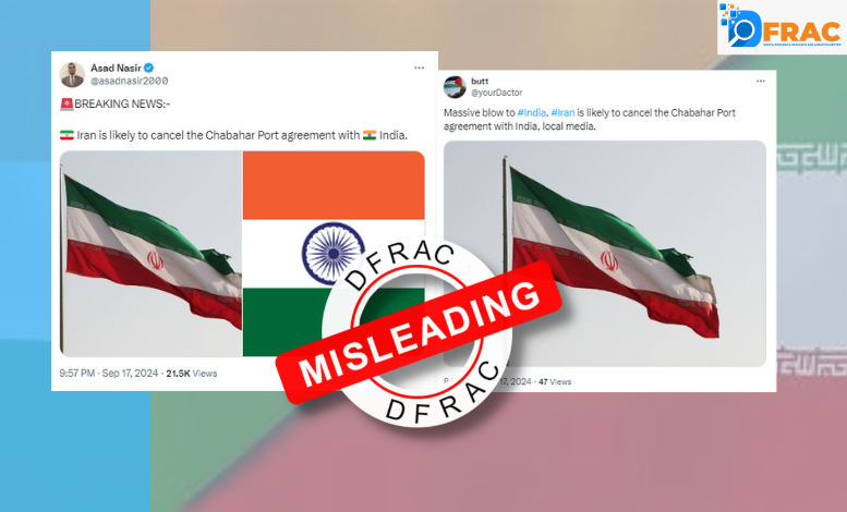 Viral Claim of Chabahar Deal Cancellation Between India and Iran Is Fake