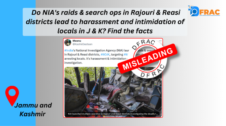 Do NIA's raids & search ops in Rajouri & Reasi districts lead to harassment and intimidation of locals in J & K?